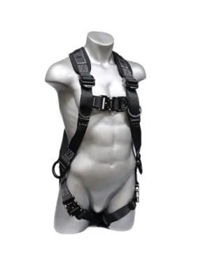 Safety Harness - 4 D-Rings (Back. Hips. & Chest). Quick Connect Buckles - Platinum Kestrel Series Fall Arrest