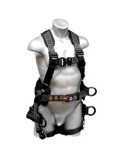 Safety Harness - 6 D-Rings (Saddle. Chest. Back. & Hips). Quick Connect Buckles - Platinum Peregrine Series Fall Arrest