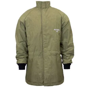 Short Arc Flash Coat - Fire and Arc Flash Resistant. FR Hook & Loop Closure. Drawstring Waist. Knit Cuffs - National Safety Apparel