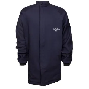 Short Arc Flash Coat - Fire and Arc Flash Resistant. FR Hook & Loop Closure. Rib Knit Cuffs - National Safety Apparel
