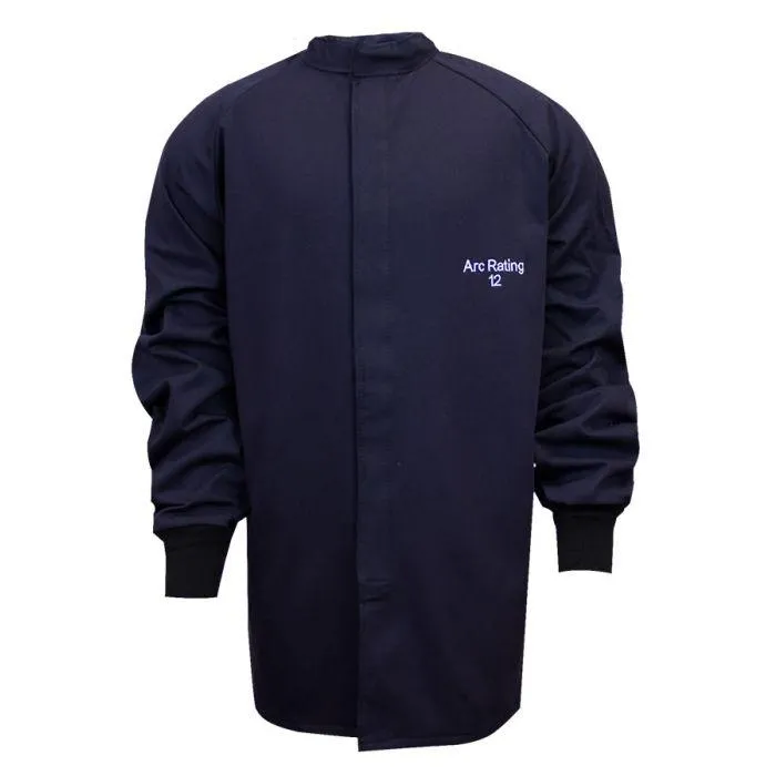 Short Arc Flash Coat - Fire and Arc Flash Resistant. FR Hook and Loop Closure. FR Knit Wrists - National Safety Apparel