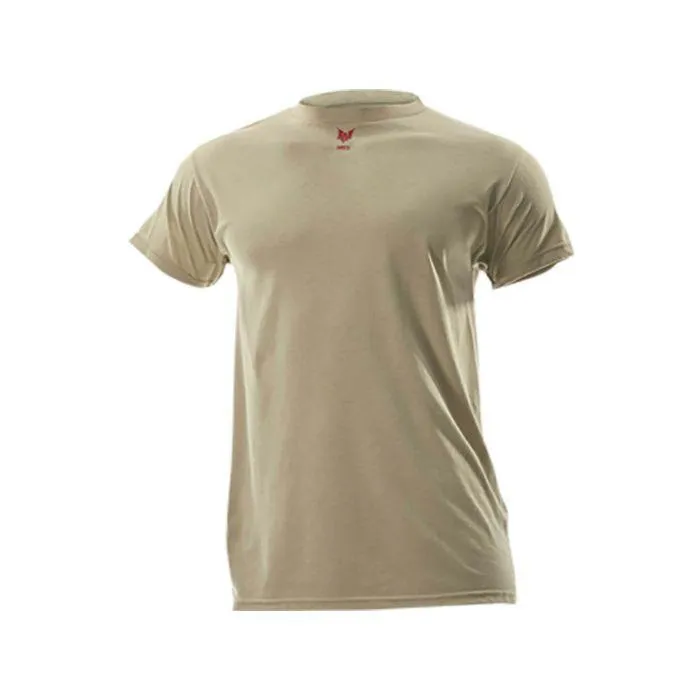 Short Sleeve T-Shirt - Fire (FR) and Arc Flash Resistant. Ribbed Collar. Lightweight Moisture-Wicking Fabric