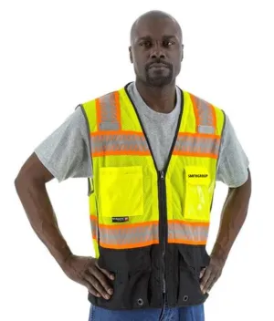 Smithgroup Logo - Hi Vis Mesh Vest - ANSI 2. Chainsaw. Zipper
