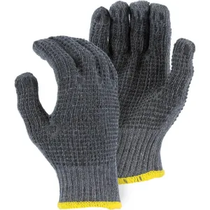 String Knit Glove - PVC Dotted. Heavyweight Cotton and Polyester Blend (PK 12 Pairs) - Majestic