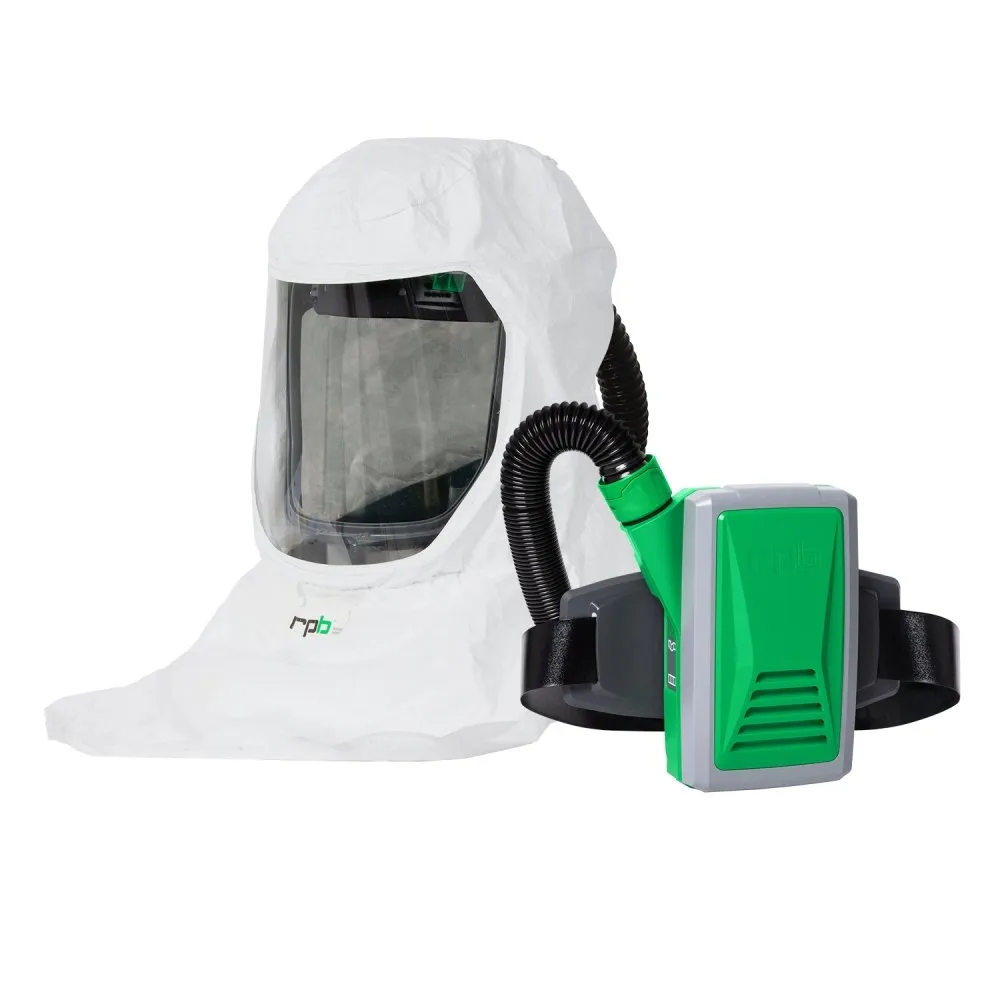 T-Link Respirator Hood - PAPR or Supplied Air. Helmet or Bump Cap. Lightweight Tyvek. NIOSH Certified Protection for Paint/Powder Coat Manufacturing