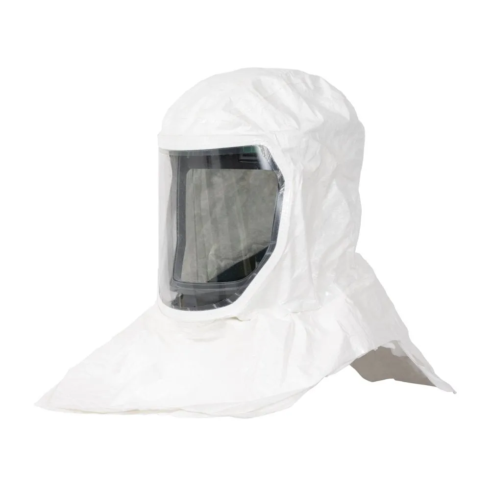T-Link Respirator Hood - PAPR or Supplied Air. Helmet or Bump Cap. Lightweight Tyvek. NIOSH Certified Protection for Paint/Powder Coat Manufacturing