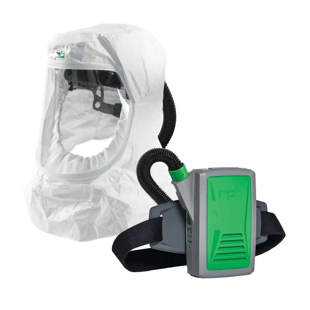 T200 Respirator Hood - PAPR/SAR. Head Harness or Bump Cap. Lightweight Tyvek. NIOSH Certified Protection for Healthcare Workers - RPB