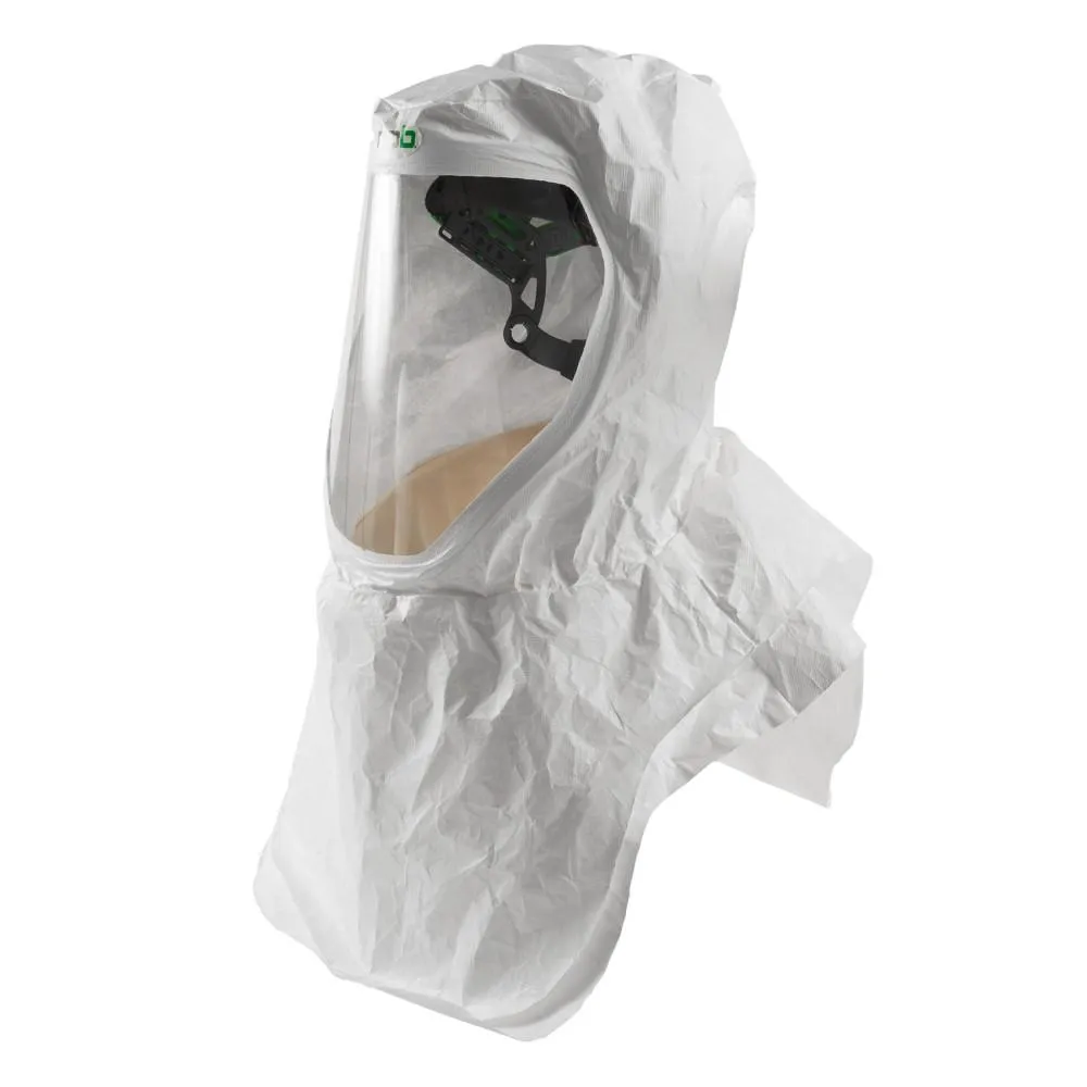 T200 Respirator Hood - PAPR/SAR. Head Harness or Bump Cap. Lightweight Tyvek. NIOSH Certified Protection for Healthcare Workers - RPB