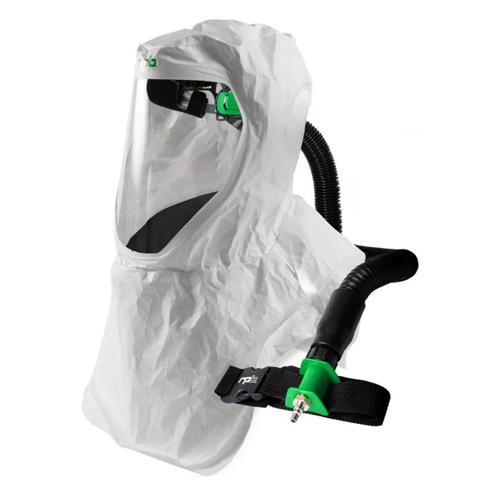 T200 Respirator Hood - PAPR/SAR. Head Harness or Bump Cap. Lightweight Tyvek. NIOSH Certified Protection for Healthcare Workers - RPB