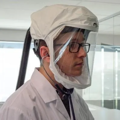 T200 Respirator Hood - PAPR/SAR. Head Harness or Bump Cap. Lightweight Tyvek. NIOSH Certified Protection for Healthcare Workers - RPB