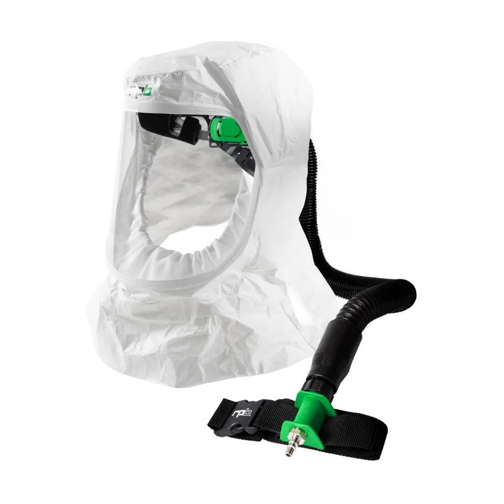 T200 Respirator Hood - PAPR/SAR. Head Harness or Bump Cap. Lightweight Tyvek. NIOSH Certified Protection for Healthcare Workers - RPB