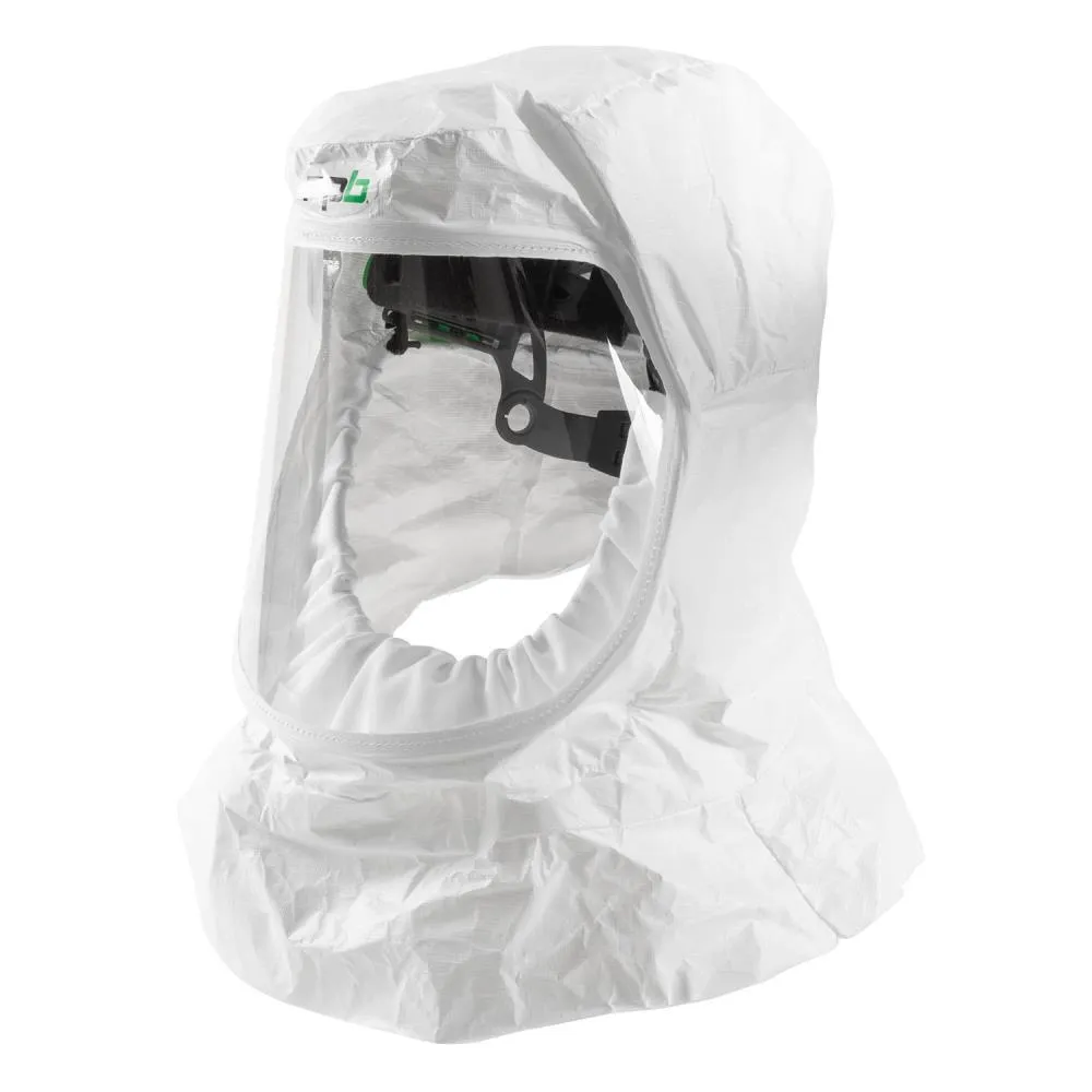 T200 Respirator Hood - PAPR/SAR. Head Harness or Bump Cap. Lightweight Tyvek. NIOSH Certified Protection for Healthcare Workers - RPB