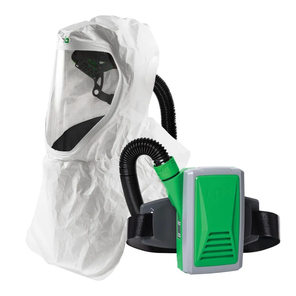 T200 Respirator Hood - PAPR/SAR. Head Harness or Bump Cap. Lightweight Tyvek. NIOSH Certified Protection for Healthcare Workers - RPB