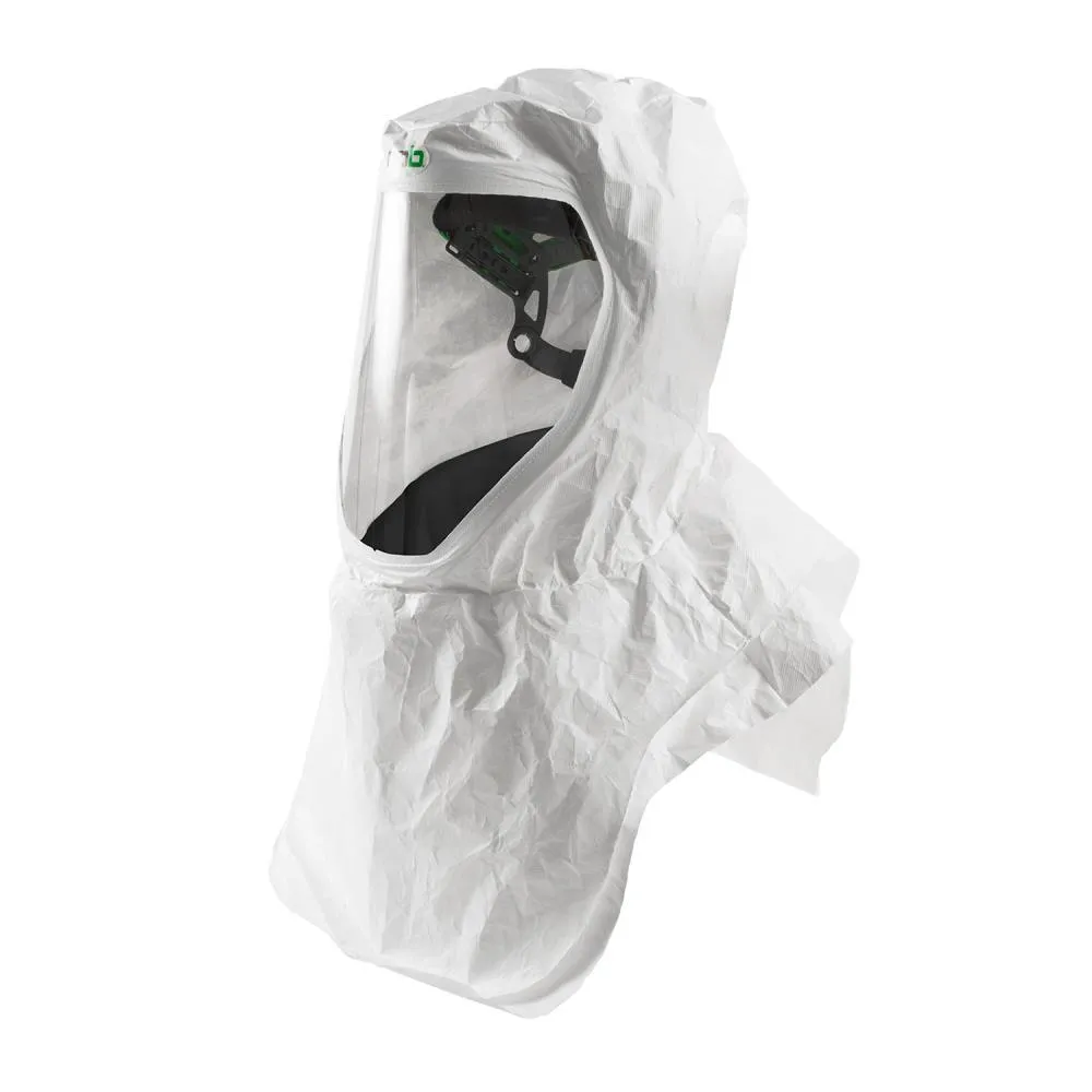 T200 Respirator Hood - PAPR/SAR. Head Harness or Bump Cap. Lightweight Tyvek. NIOSH Certified Protection for Healthcare Workers - RPB