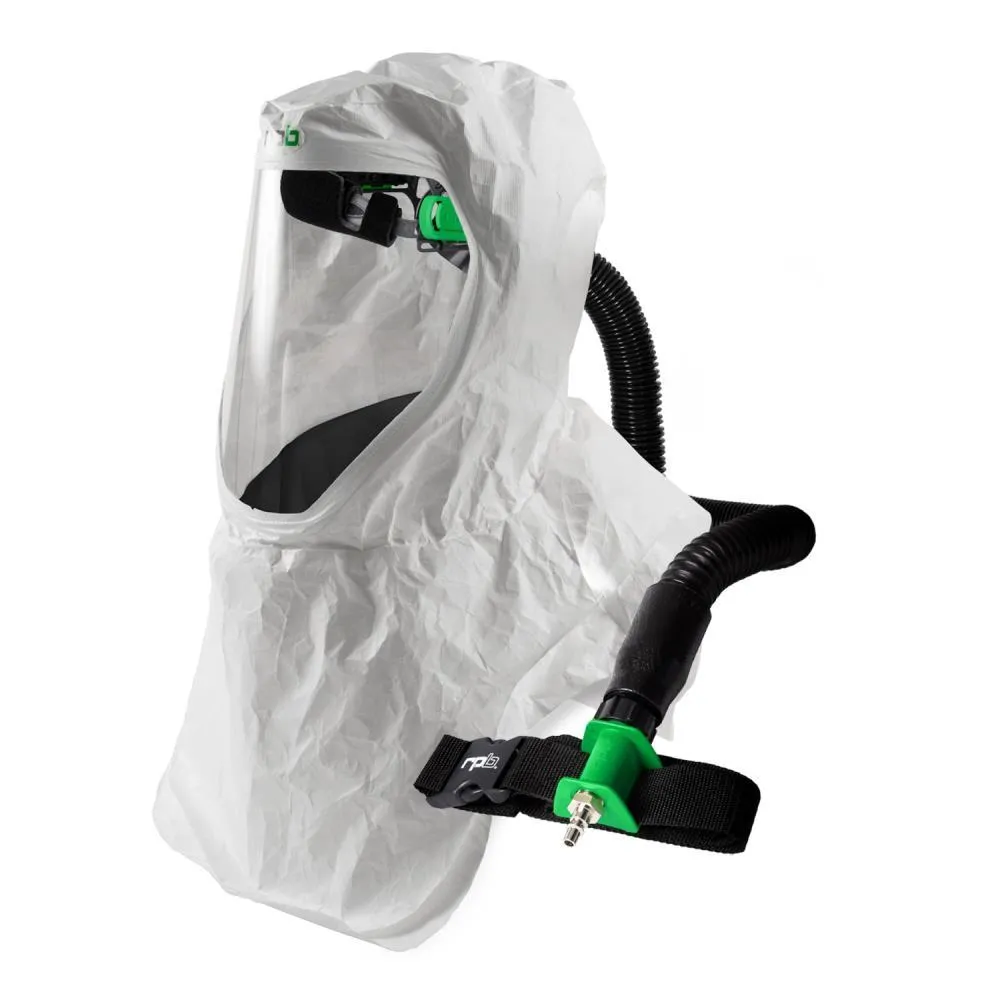 T200 Respirator Hood - PAPR/SAR. Head Harness or Bump Cap. Lightweight Tyvek. NIOSH Certified Protection for Healthcare Workers - RPB