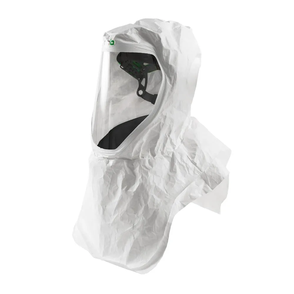 T200 Respirator Hood - PAPR/SAR. Head Harness or Bump Cap. Lightweight Tyvek. NIOSH Certified Protection for Healthcare Workers - RPB