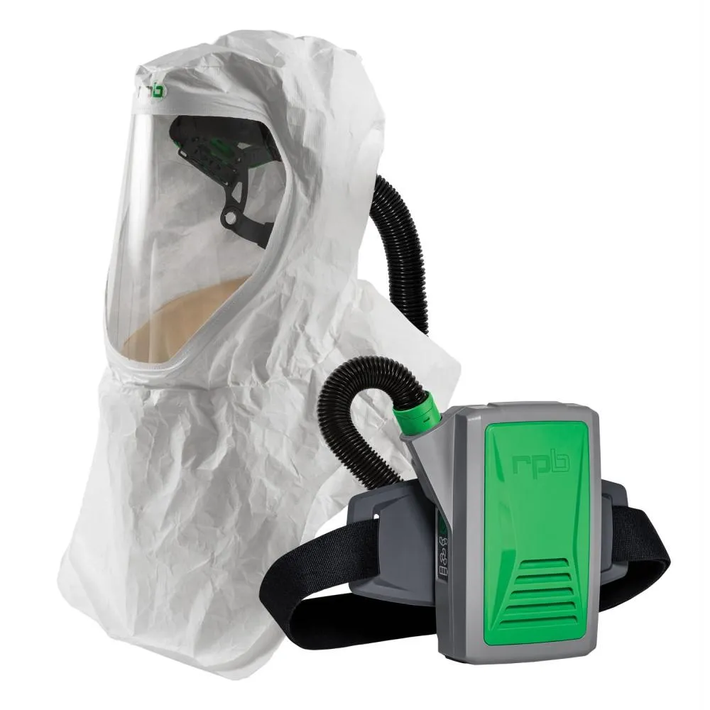 T200 Respirator Hood - PAPR/SAR. Head Harness or Bump Cap. Lightweight Tyvek. NIOSH Certified Protection for Healthcare Workers - RPB