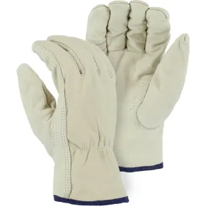 Top Grain Cowhide Winter Drivers Glove. Keystone. Shirred (PK 12 Pairs)
