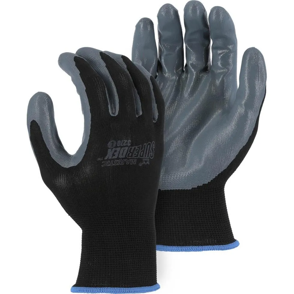Washable Disposable Gloves - Foam Nitrile Palm on Nylon Glove (PK 12 Pairs) - Majestic Glove