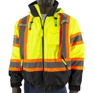 Winter Jacket - Waterproof. Quilted Liner. High Visibility with DOT Striping - Majestic