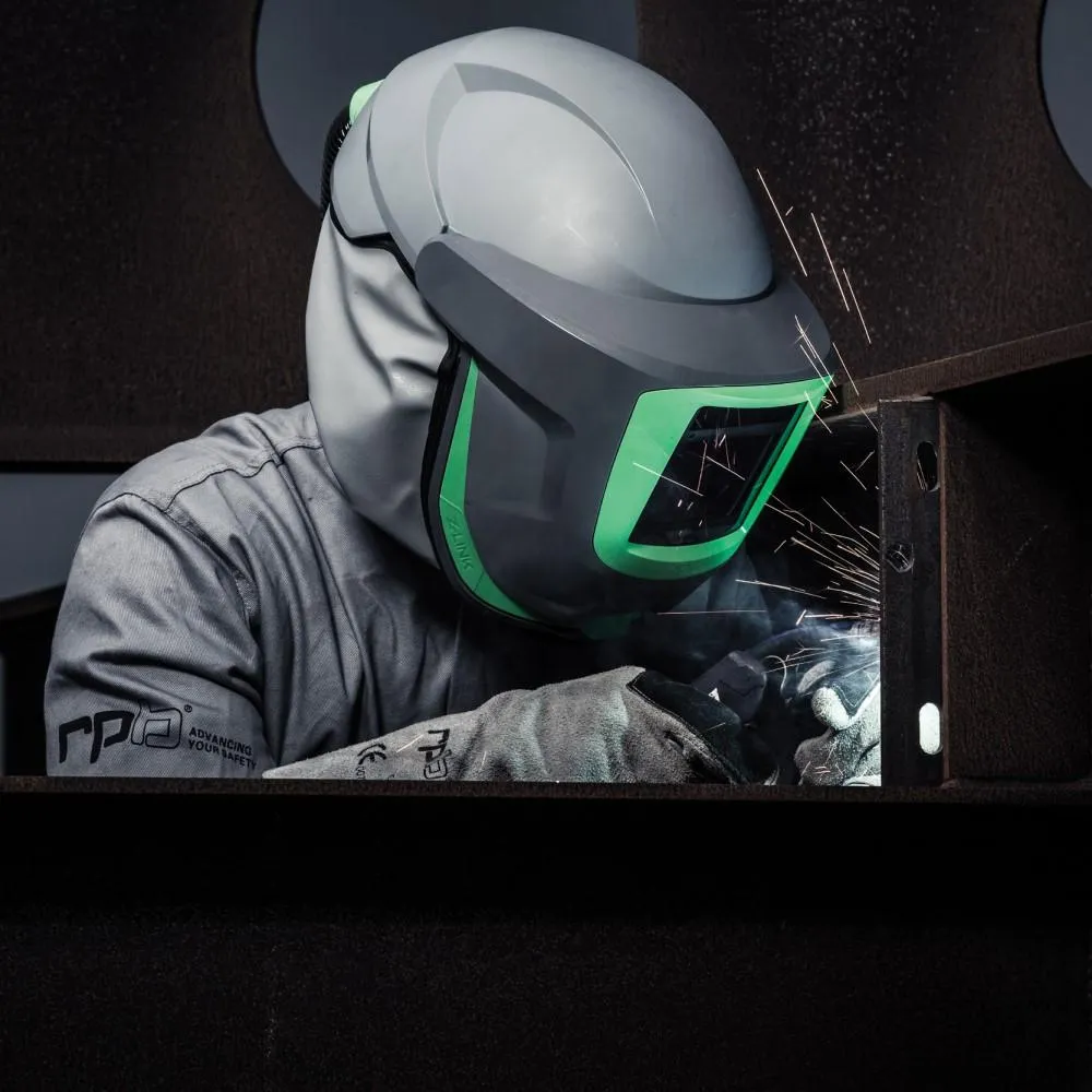 Z-Link Plus Welding Respirator Helmet - PAPR or Supplied Air. Removable ADF. Face Seal or Cape. NIOSH Certified Protection for Welders - RPB Safety