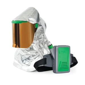 Z-Link Radiant Heat Respirator Helmet - PAPR. Aluminized Cape. NIOSH Certified Protection for Foundries and Glass Mfr - RPB Safety