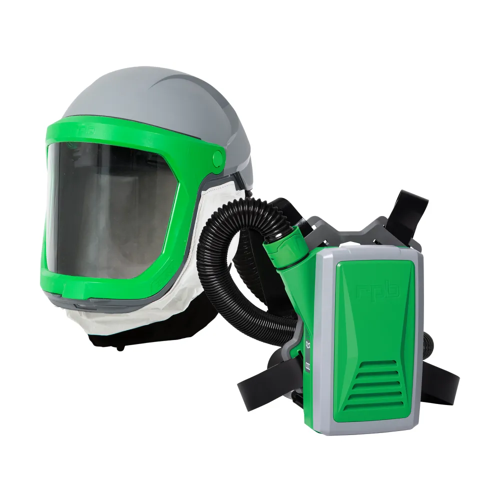 Z-Link Respirator Helmet - PAPR with specialty filters. Versatile NIOSH Certified Respiratory Protection