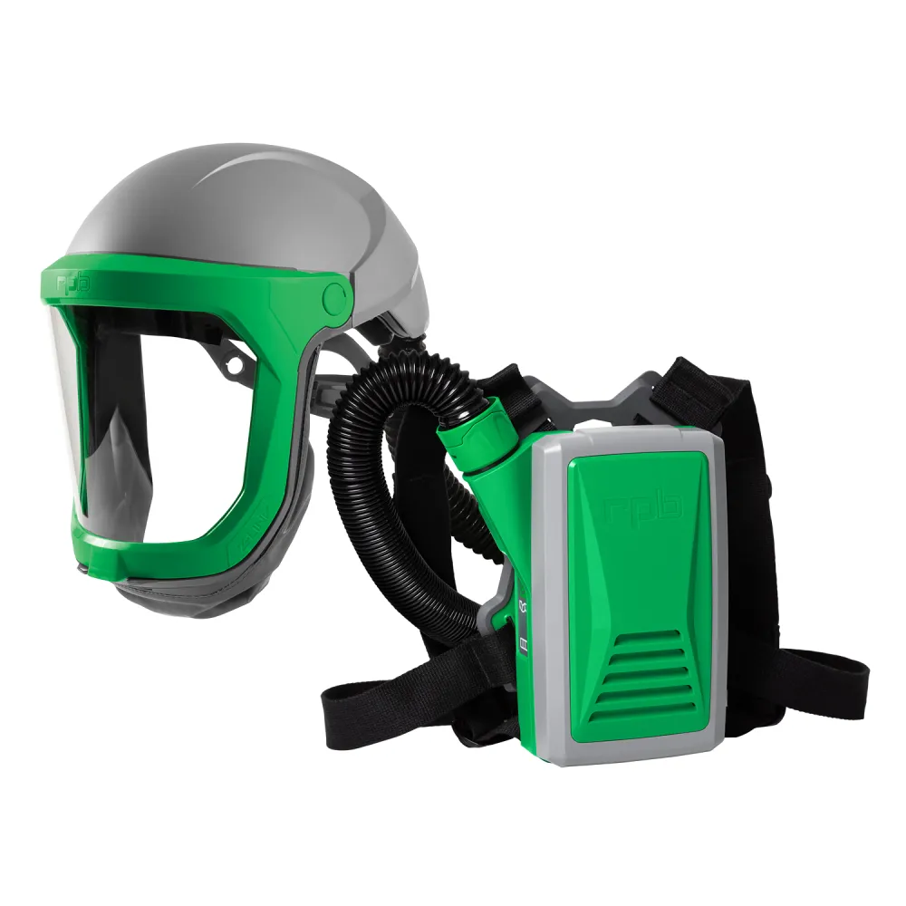 Z-Link Respirator Helmet - PAPR with specialty filters. Versatile NIOSH Certified Respiratory Protection