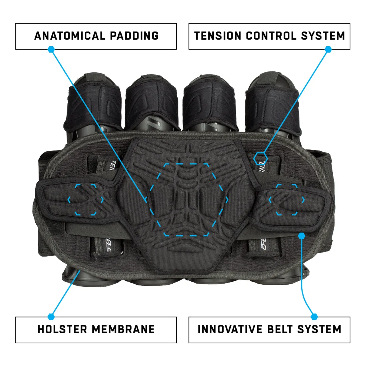 Zero G 2.0 Harness - Black/Red - 4 3 4